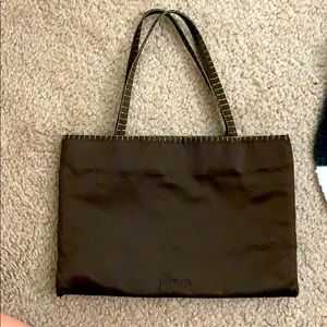 Brown satin AUTHENTIC PRADA bag